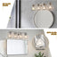 Lámpara pared moderna 4 luces para espejo cocina sala