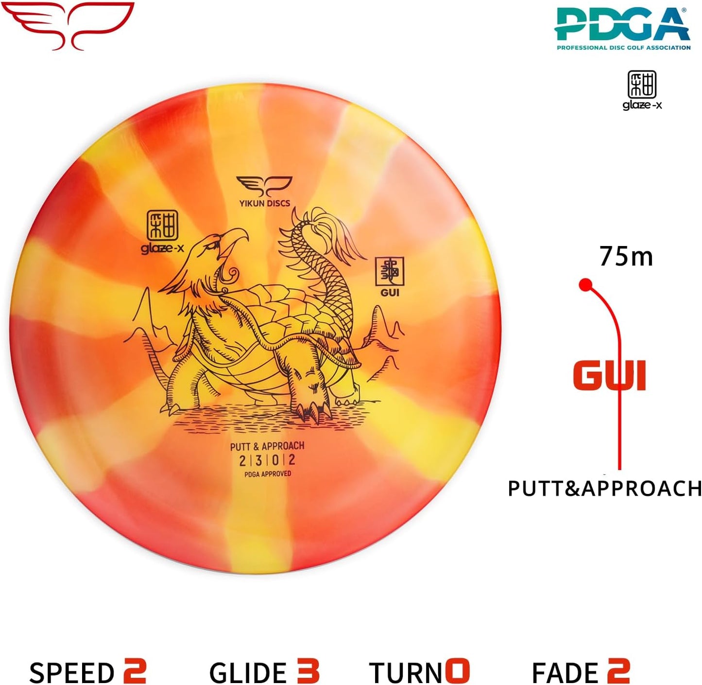 Disco golf estables PDGA aprobado 6.00-6.17oz naranja