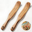 2 Pzas Espátula Madera Teca Multiusos para Pan y Cocina