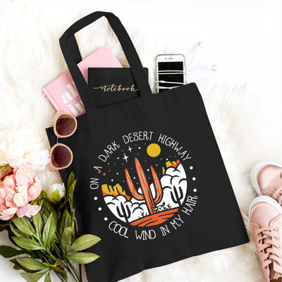 Bolso de algodón reutiliz. para mujer estilo cactus