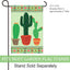 Bandera jardín cactus verde 12x18pulg
