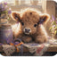Tapete secado platos vaca floral 16x17.5pulg