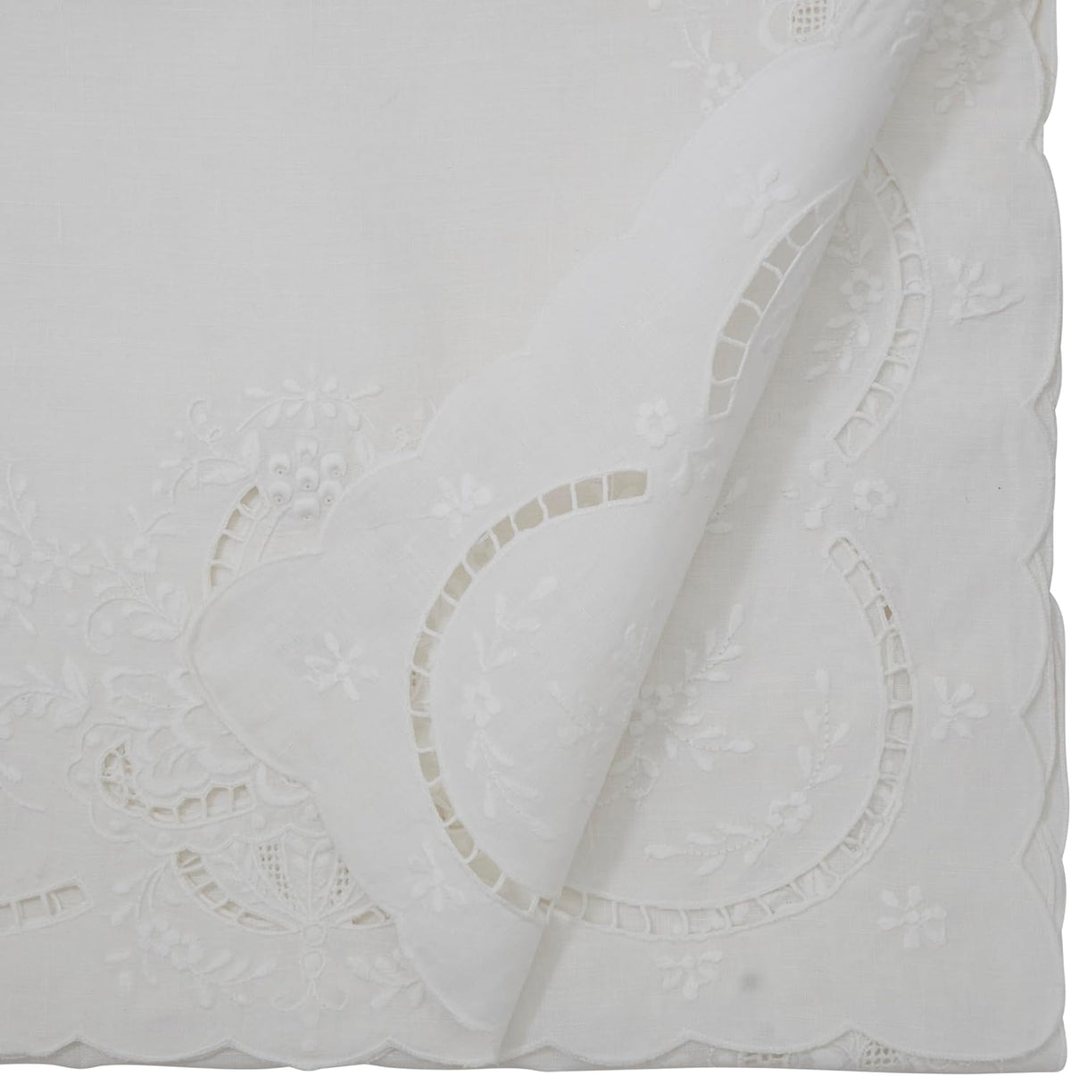 Camino Mesa Lino Bordado Decorativo 16x90pulg