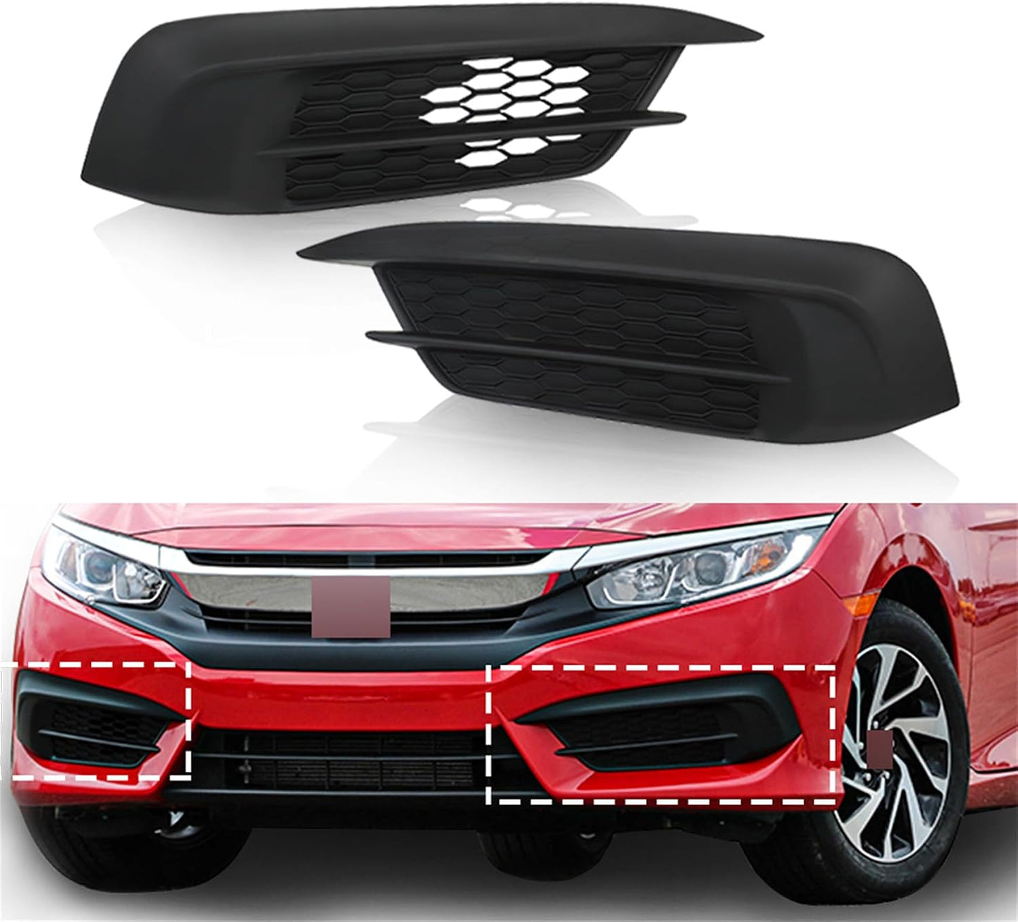 Cubiertas luz antiniebla reemplazo Honda Civic 16-18