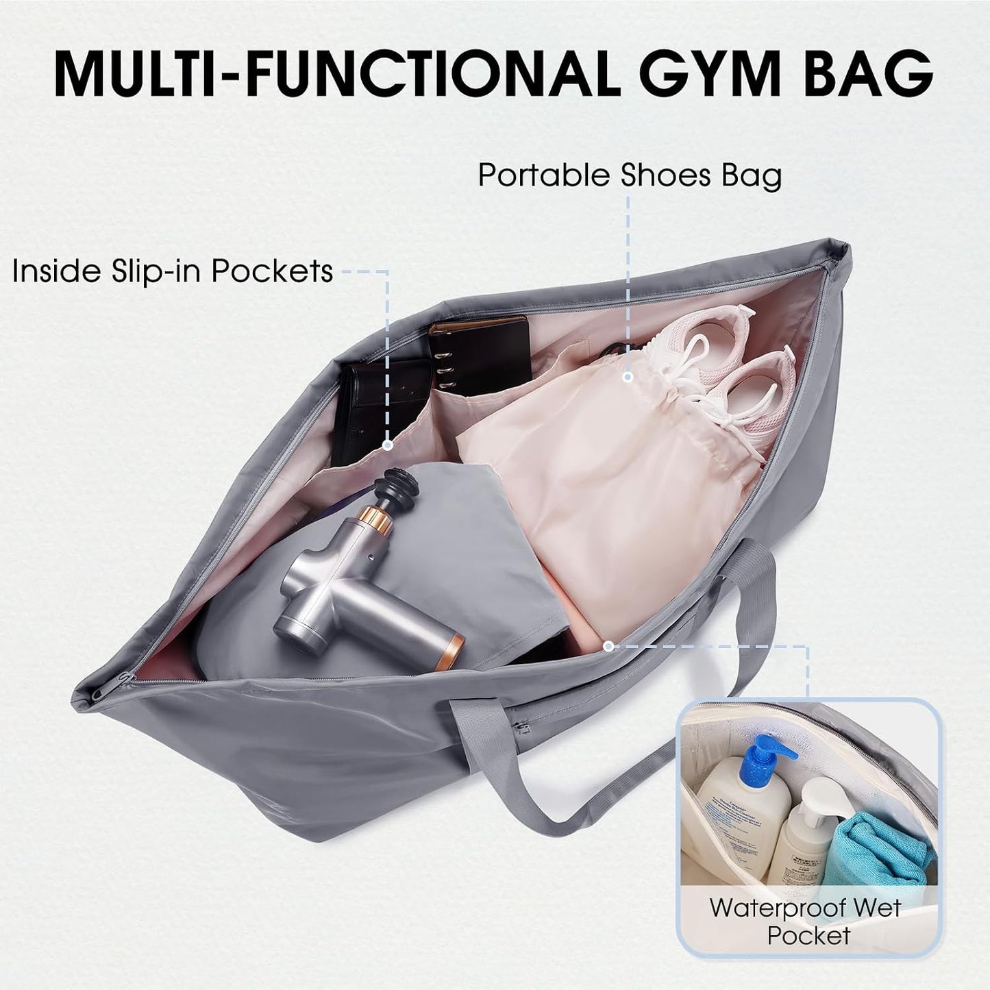 Bolsa esterilla yoga con compartimento zapatos y bolsillo