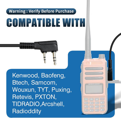 Micrófono walkie talkie impermeable PTT para UV-5R bronceado