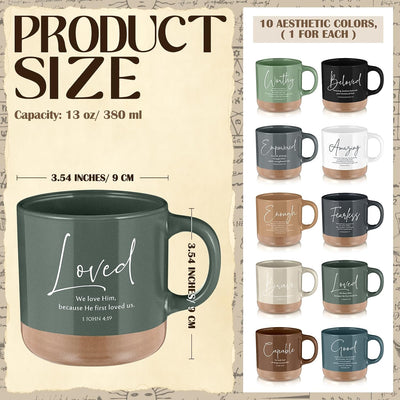 Taza cristiana 13oz para mujer estilo Morandi 10uds
