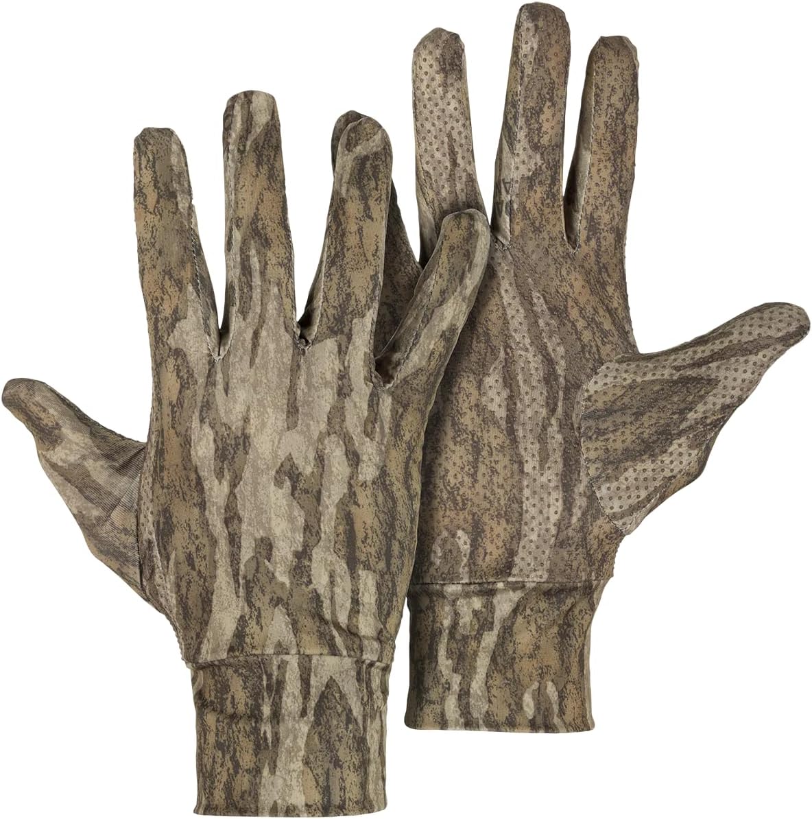 Guantes caza camuflaje ligeros transpirables palma goma OSFM