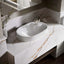 Lavabo ovalado sobre encimera 22-3/4" color blanco
