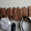 Perchero pared abatible 5 ganchos nogal negro