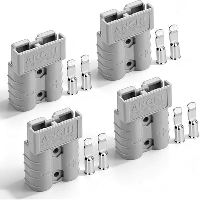Conector 50A 600V 2 pares para batería 50A gris