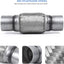 2 Tubos Flexibles Acero Inox 2.5" Doble Trenza