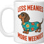 Taza Cerámica Perro Dachshund Blanca