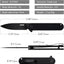 Cuchillo bolsillo G040 acero D2 2.75pulg mango G10 2.1oz