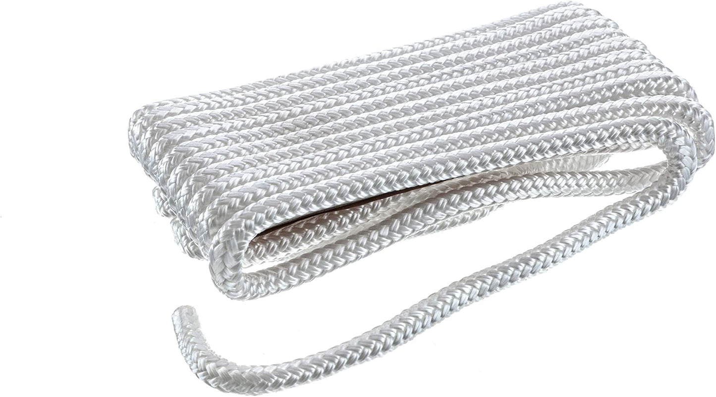 Línea muelle nailon trenzado doble 3/8pulg 15ft blanco