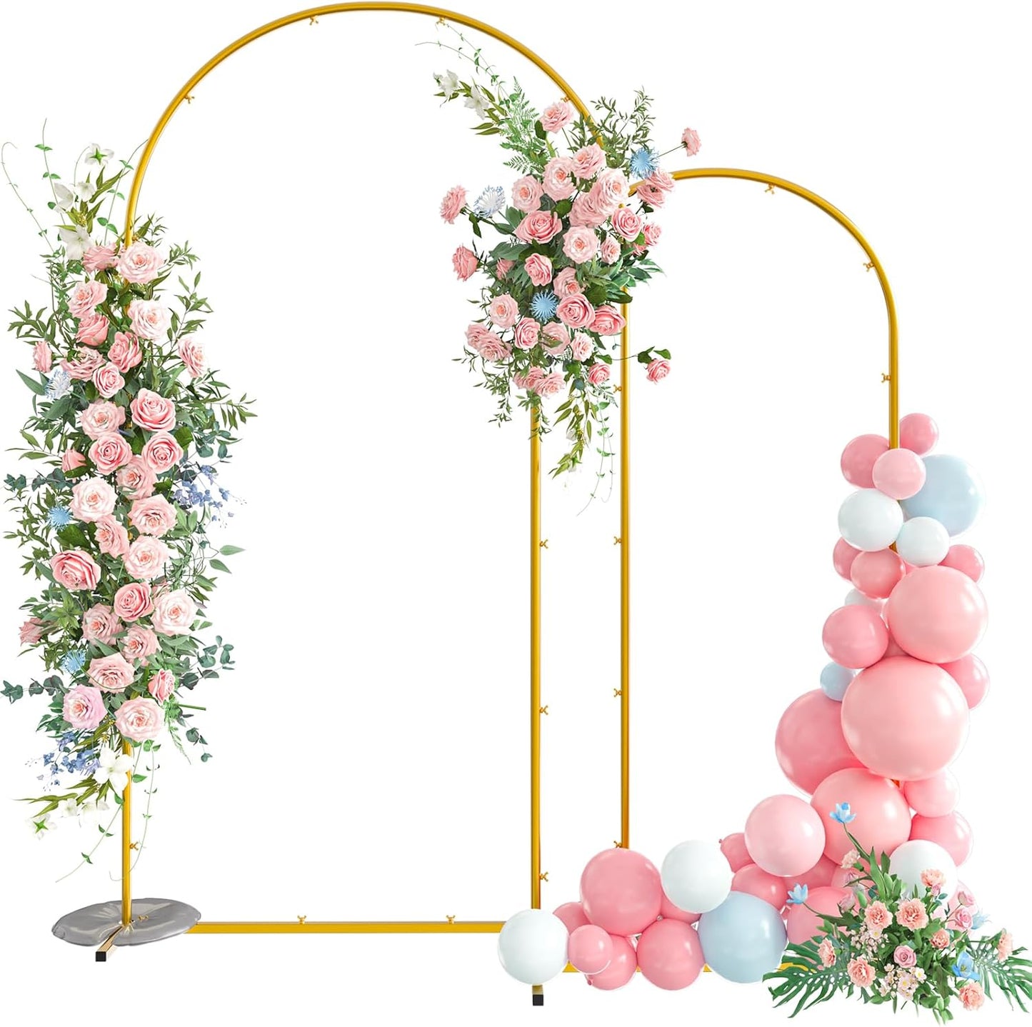 Soporte arco metal 7.2x6ft dorado para fiestas globos