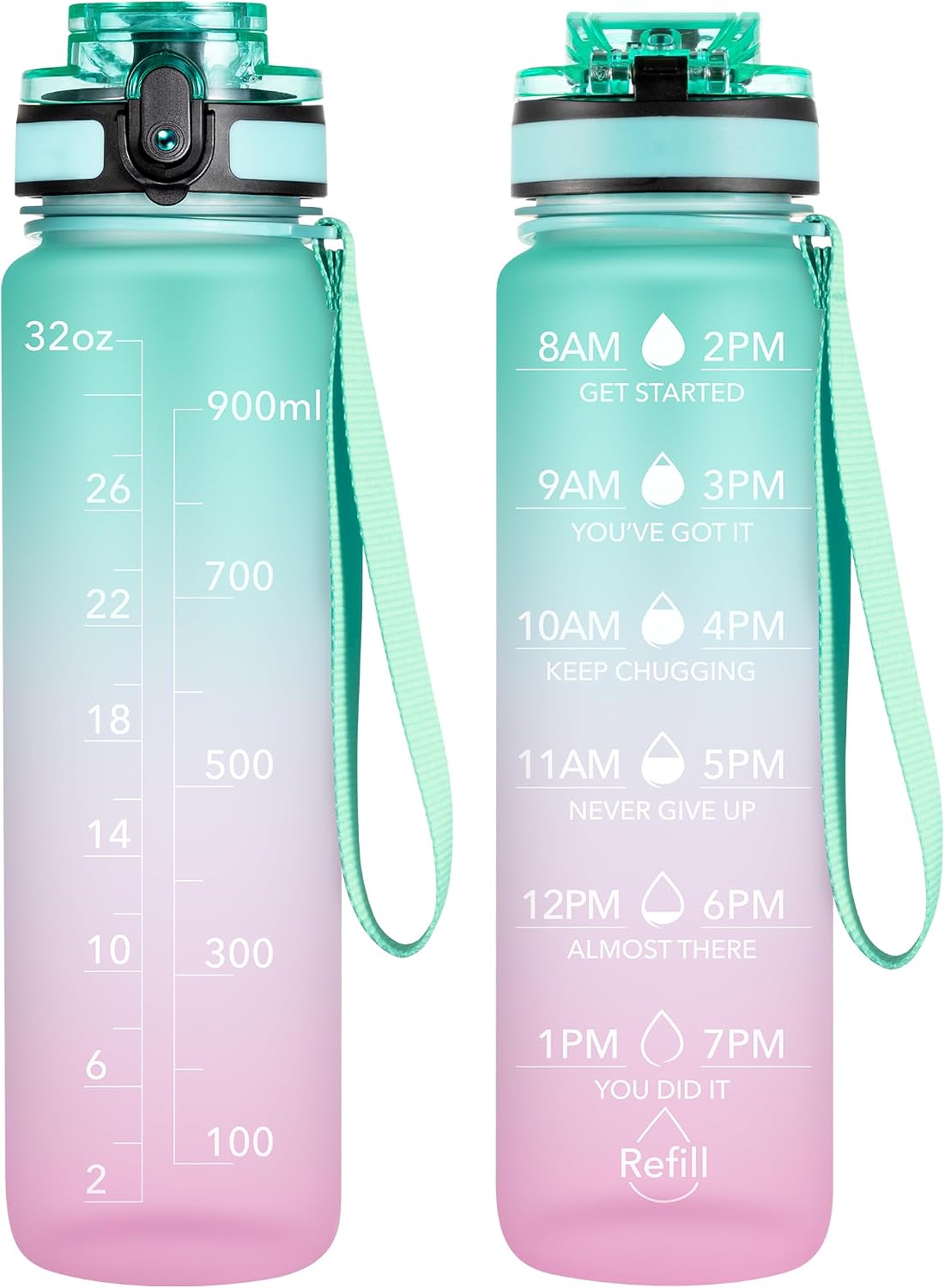 Botella agua deportiva 32oz Tritán sin BPA boca ancha
