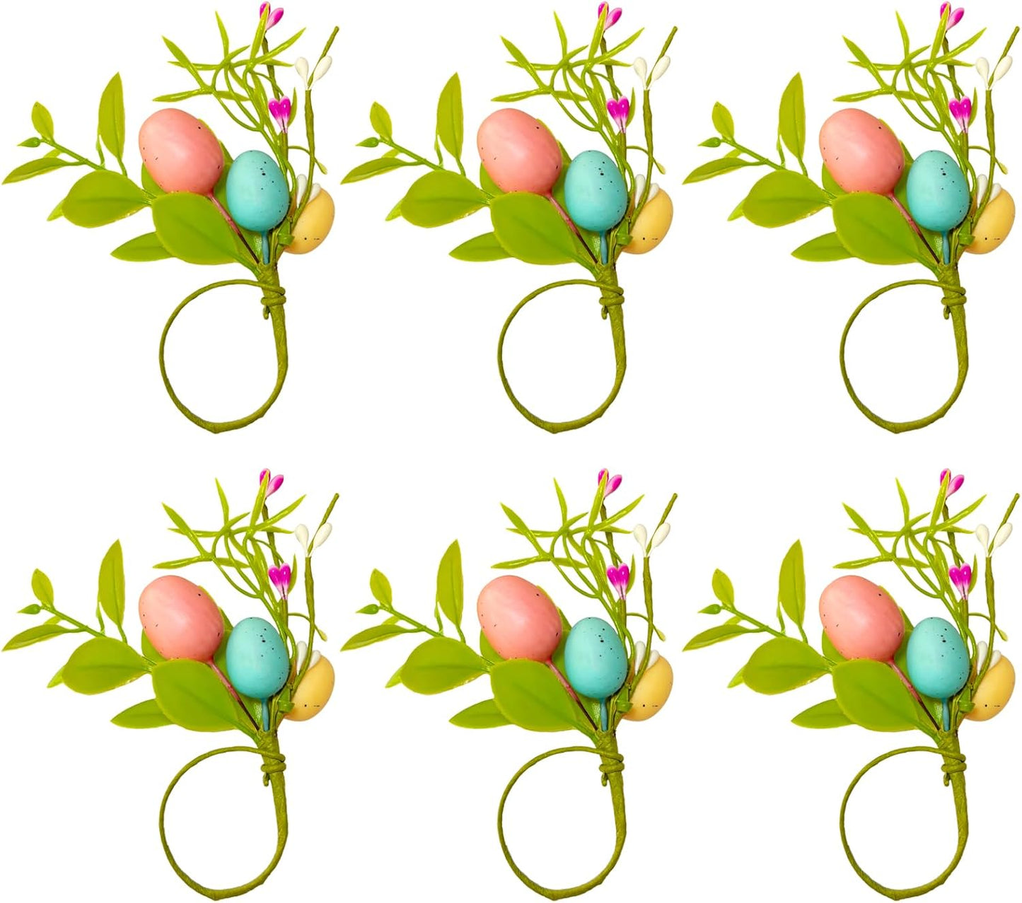 Servilleteros de huevos de Pascua decoración colorida para fiestas y bodas