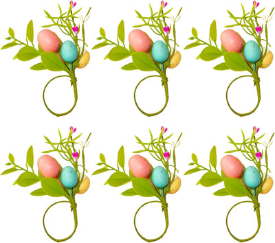 Servilleteros de huevos de Pascua decoración colorida para fiestas y bodas