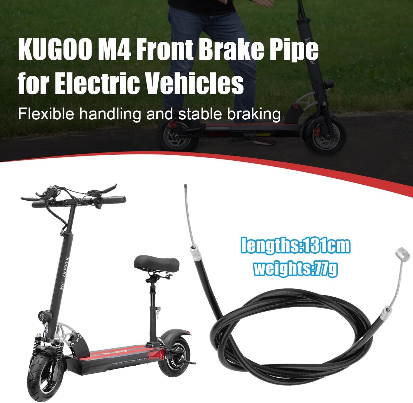 Reemplazo cable freno M4 para scooter eléctrico Kugoo