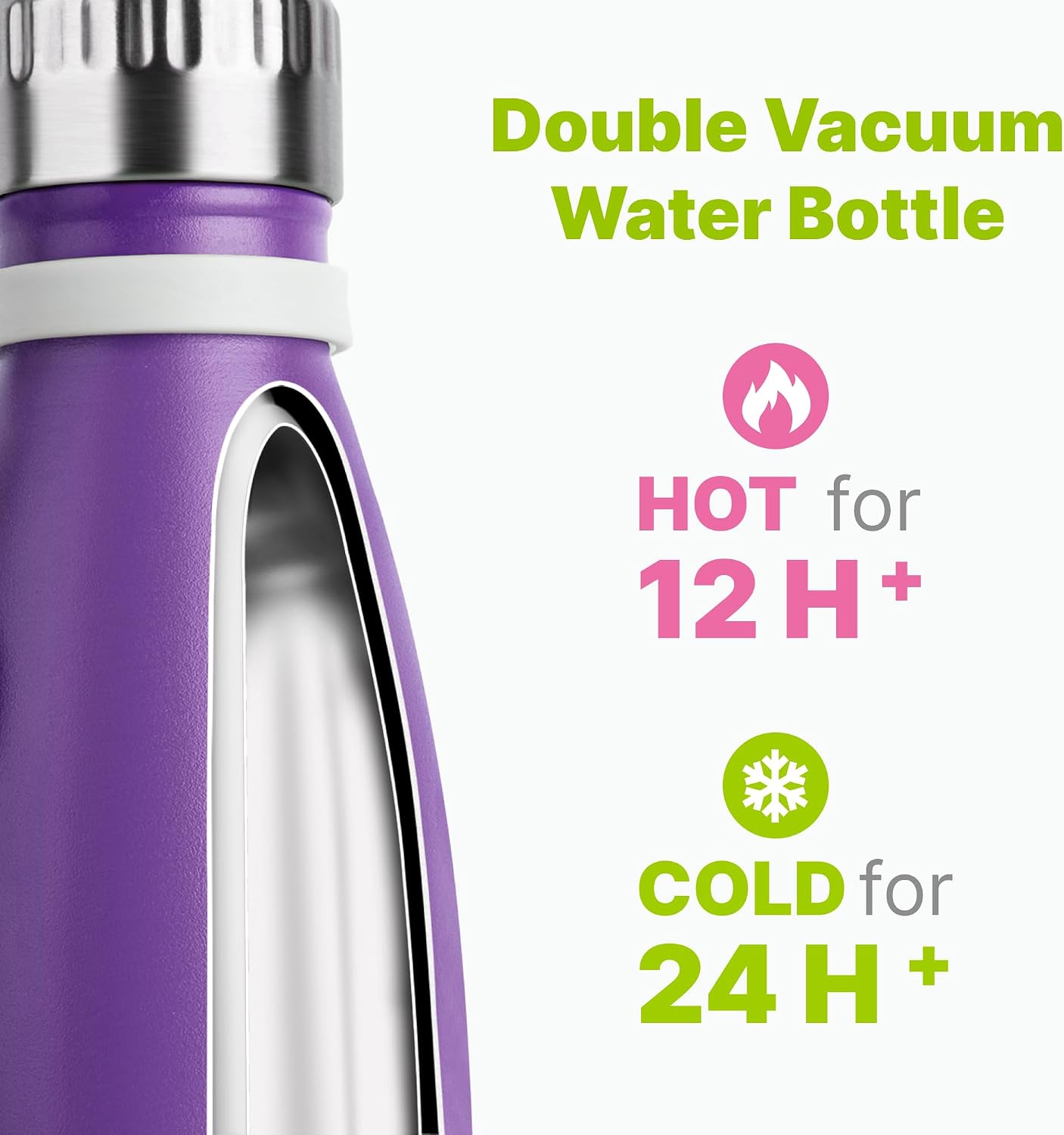 Botella agua acero inox 12oz doble pared para niños