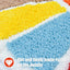 Alfombra baño media luna antideslizante microfibra