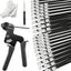 Set 500 bridas acero galvanizado negro 11.8pulg