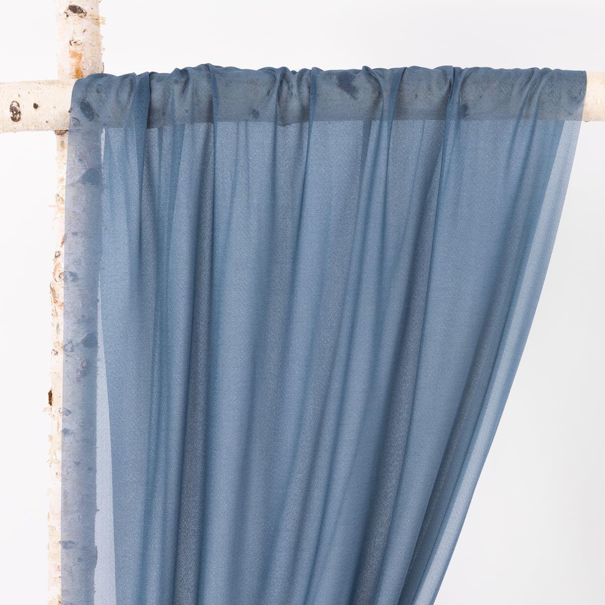 Telón arco boda 2 paneles 29x20pulg azul empolvado transparente