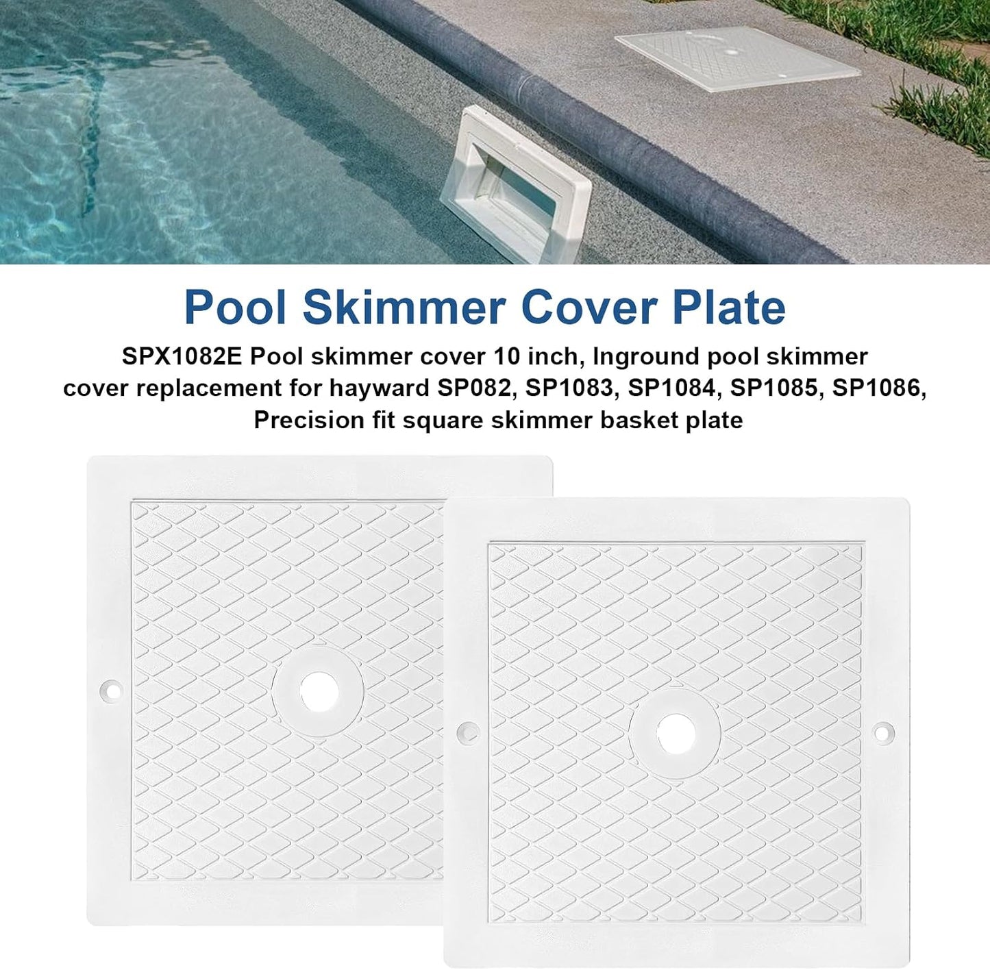 Tapa desnatador piscina 10" plástico resistente Hayward