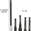 Juego 5 Pzas Brocas Impacto Llaves Hex Adaptadores 6pulg