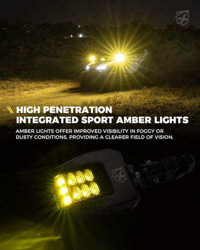 Espejos laterales UTV 2025 aluminio con luz LED