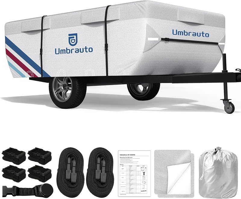 Funda plegable camper 14-16ft tela Oxford 300D plateada