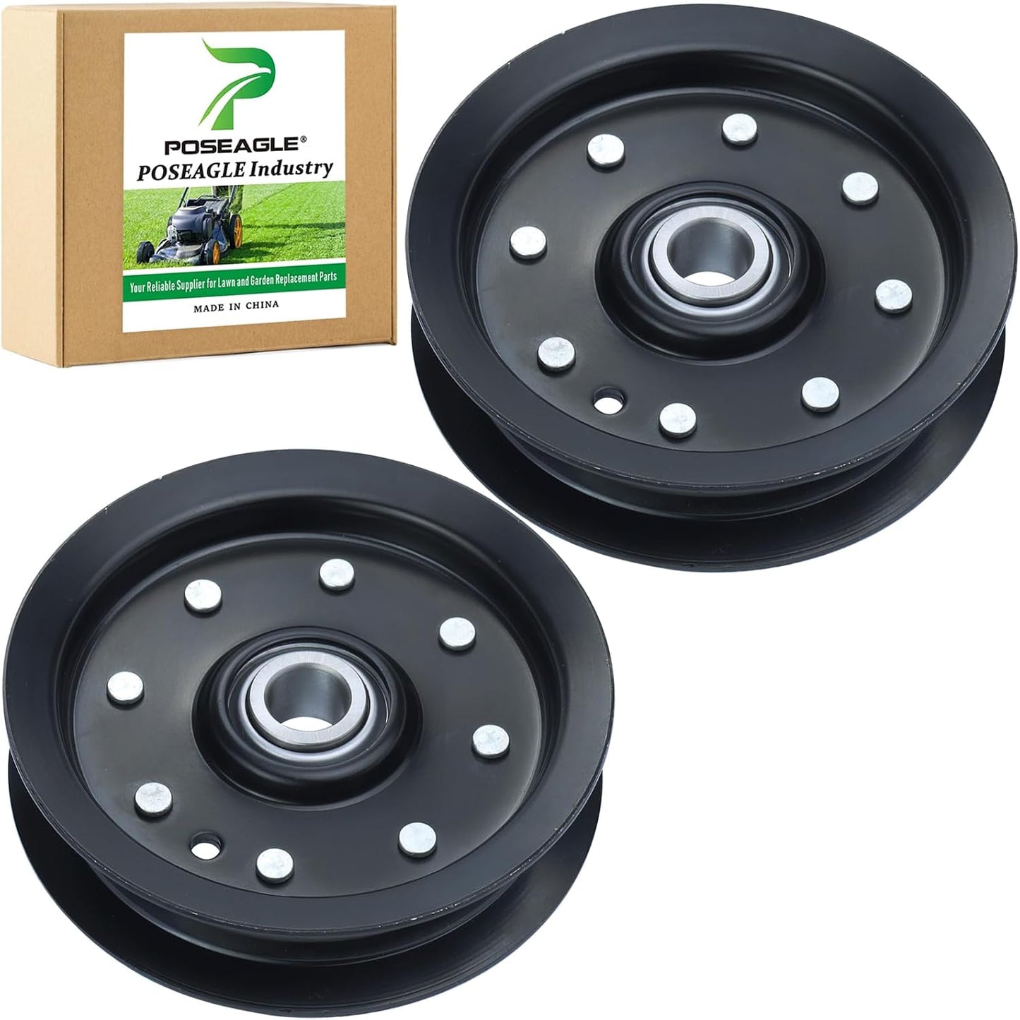 2 Poleas Tensoras Planas 30224 Repuesto Dixie Chopper
