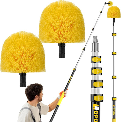 Plumero telaraña 5-18ft con poste 25ft y cabezales lavables