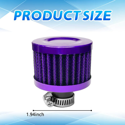 Filtro respiración Reather Fit aire automóvil 0.47pulg morado