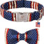 Collar perro bandera americana lazo ajustable 4 de julio