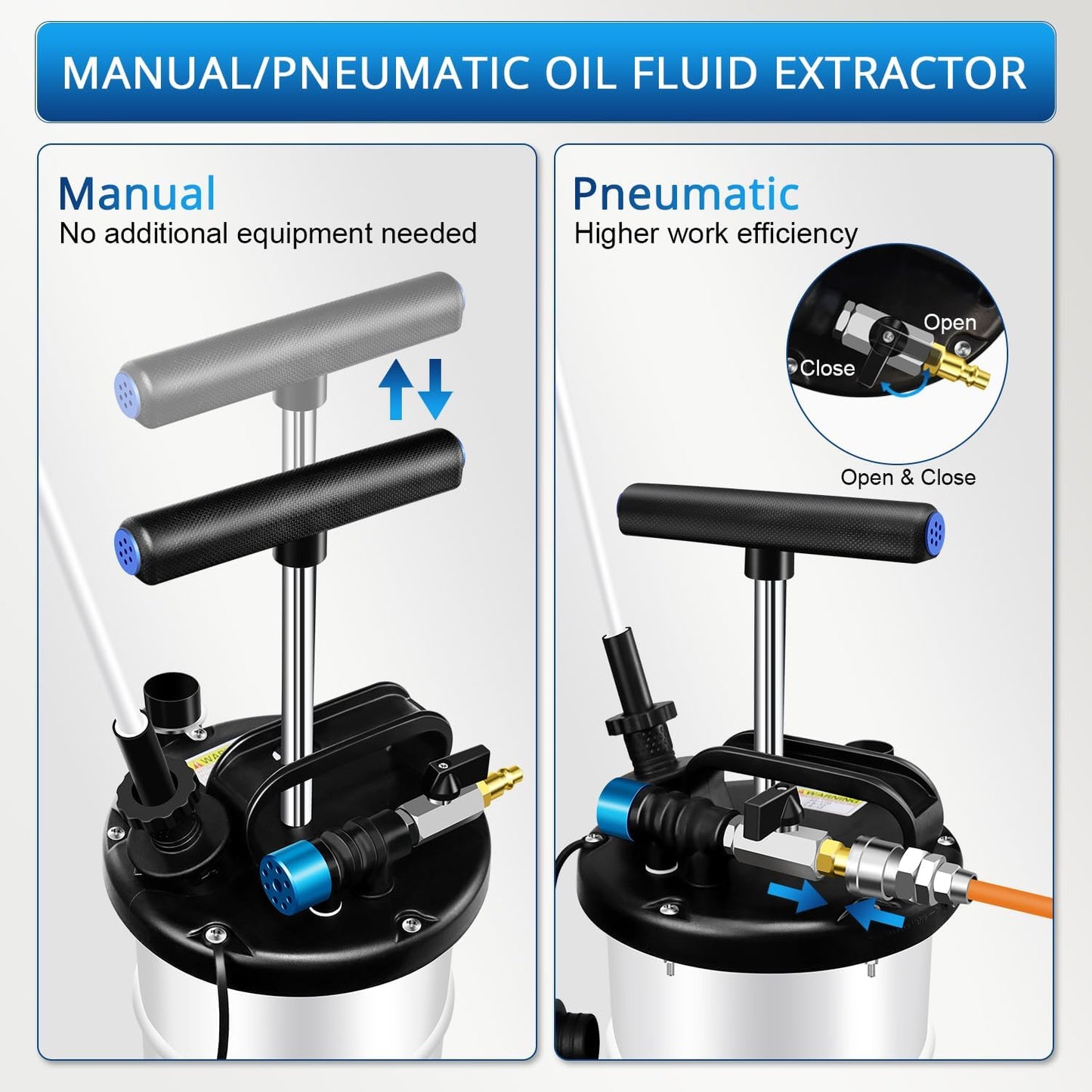 Set bomba extractora 6.5l con manguera frenos