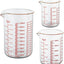 Set Vasos Medidor Vidrio Borosilicato 250-1000ml