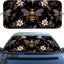 Parasol parabrisas plegable flores oscuras 59x31.5