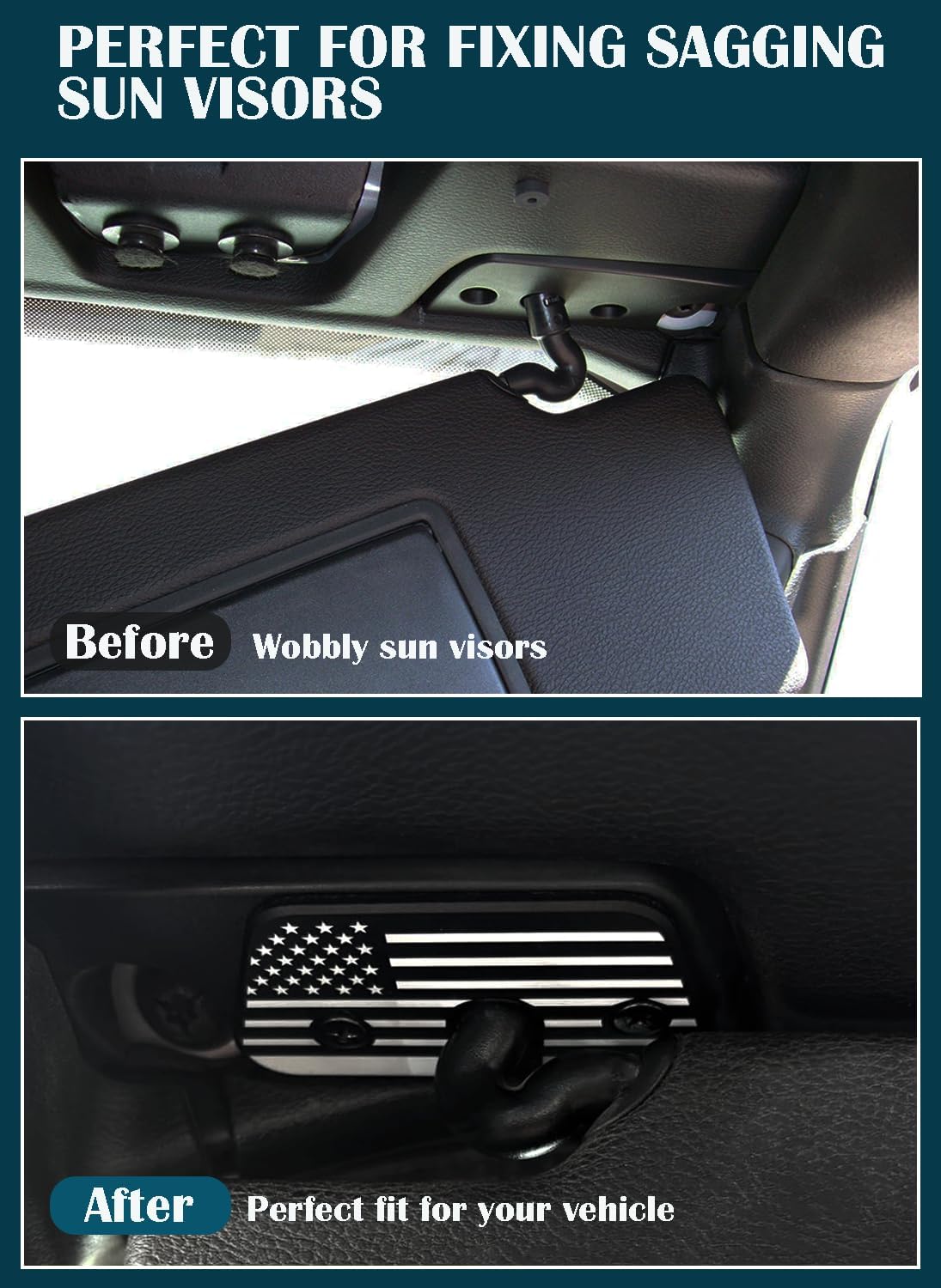 Kit reparación visera solar aluminio Jeep JK JL Gladiator 2018-2023