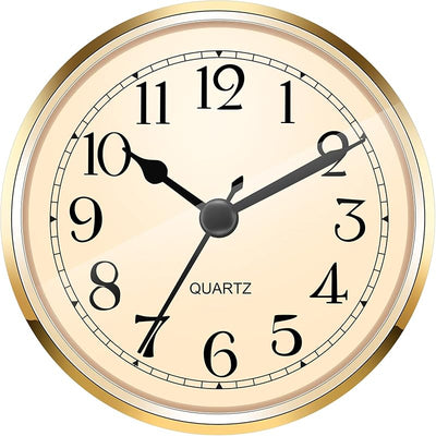 Reloj cuarzo 90mm con ajuste número arábigo dorado