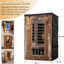 Cubierta sauna madera exterior 48x43x74.8 con puerta