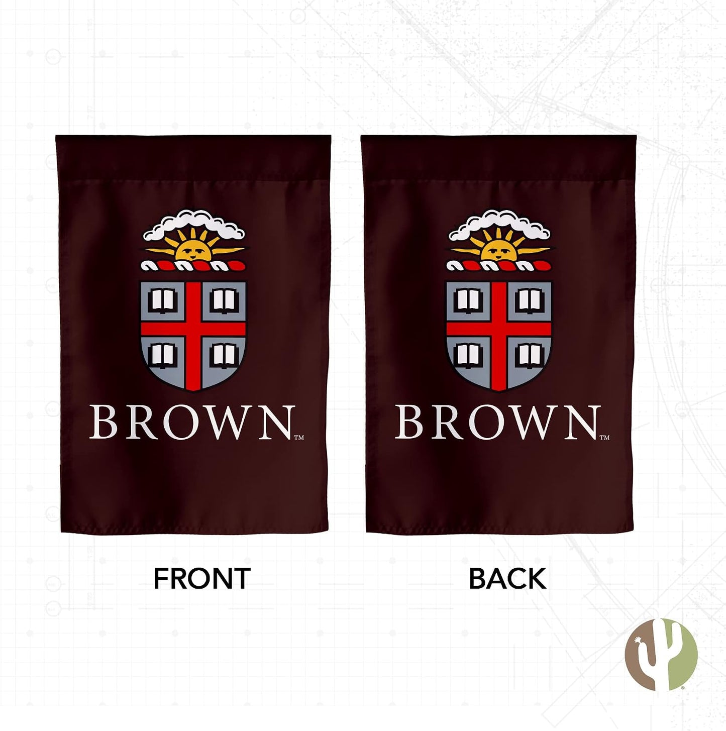 Bandera Brown University 19x12pulg osos marrones