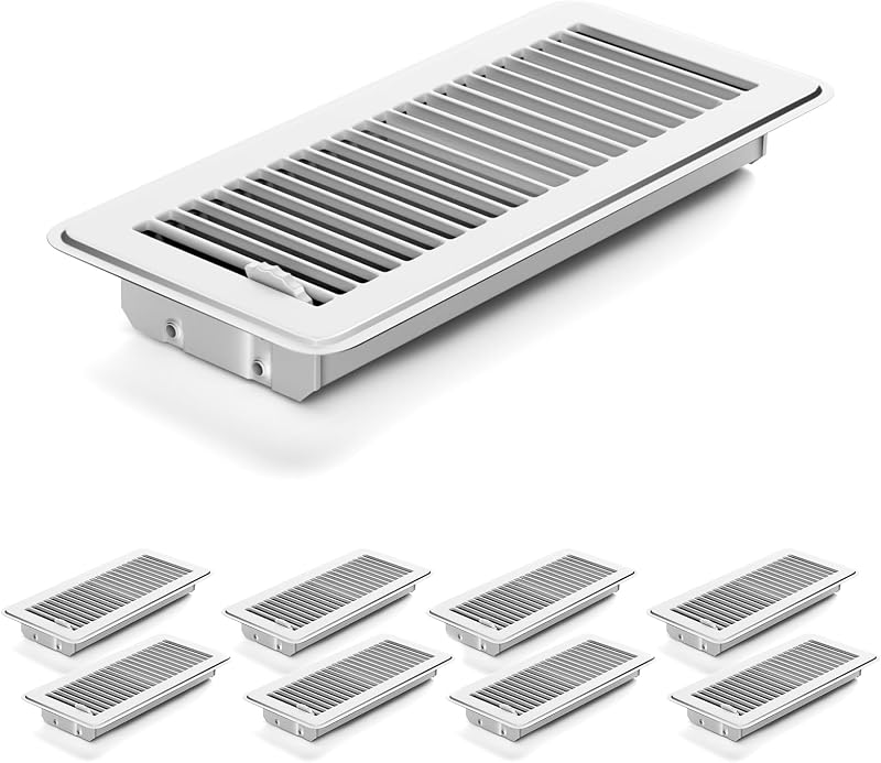 8 Pzas Rejillas Ventilación 4x12" Metal Resistente