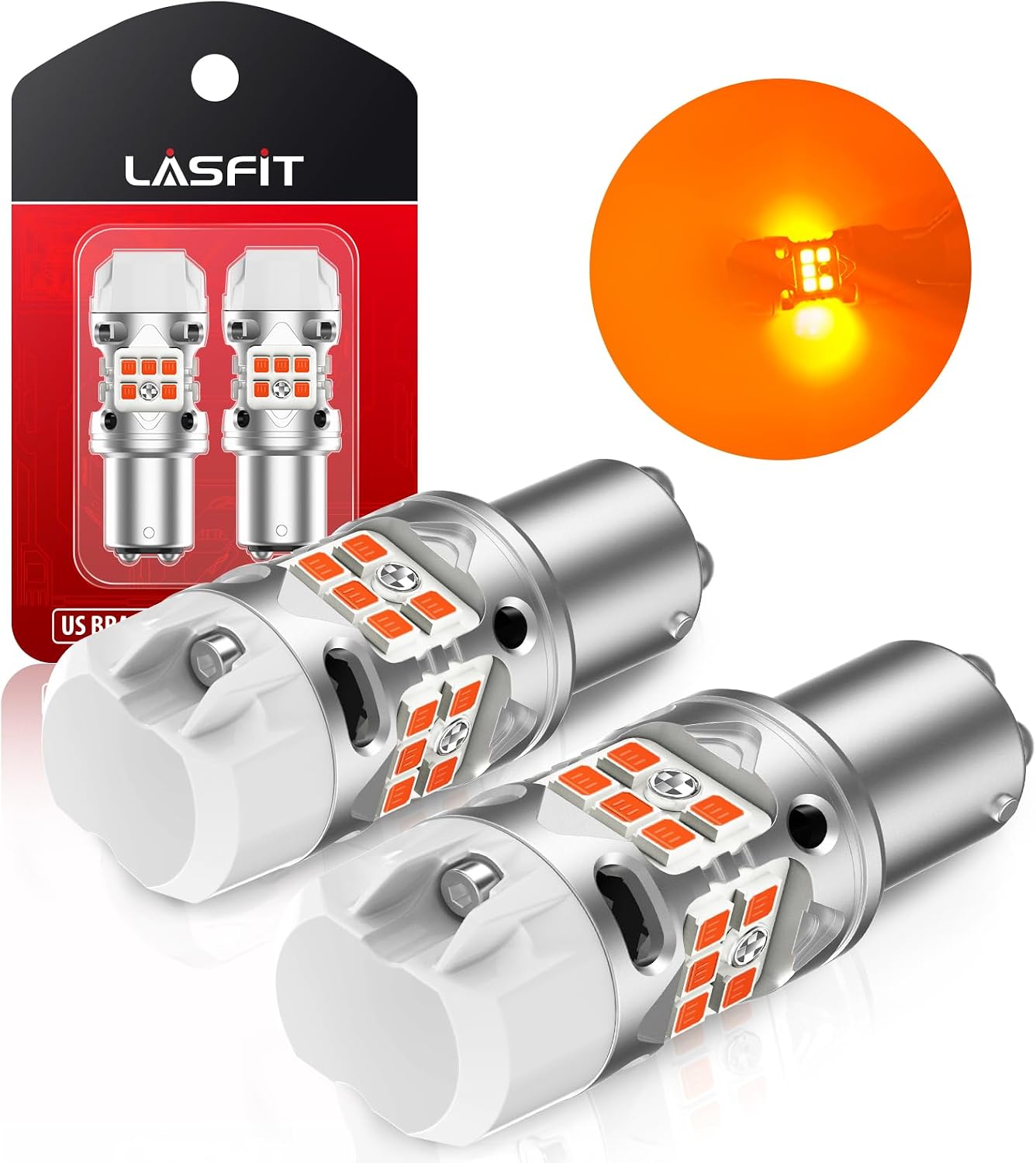 Bombilla LED T3 ámbar con resistencia 1157A