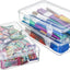 12 Cajas Plástico Transparente 8x5" Apilables