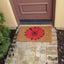 Felpudo diseño margaritas rojas 18x30