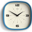 Reloj pared retro cuadrado 10pulg azul para cocina sala oficina