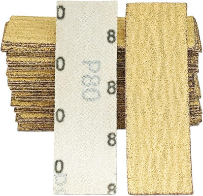 50 Pzas Papel de lija 80 granos para madera metal talleres