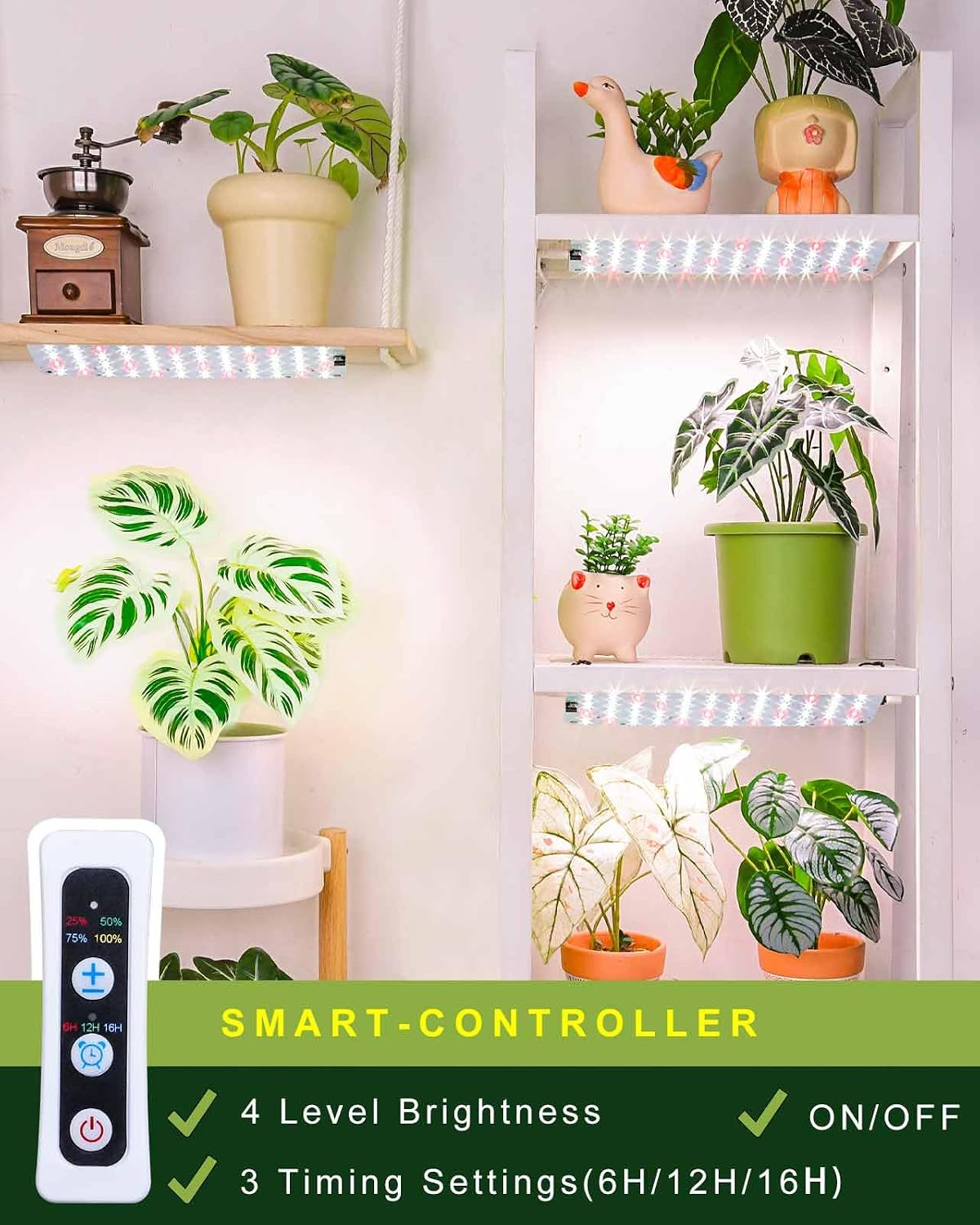 Luz cultivo plantas interior LED 6/12/16H